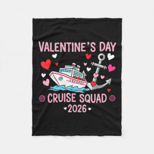 Valentines Day Cruise 2026 Matching Family Couples Fleece Blanket