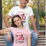 Valentine's Day Cruise Custom Date Year  T-Shirt<br><div class="desc">This design may be personalized in the area provided by changing the photo and/or text. Or it can be customized by clicking Personalize this Template and then choosing the click to customize further option and delete or change the colour of the background, add text, change the text colour or style,...</div>