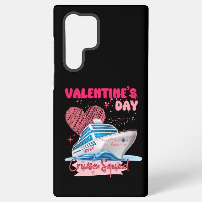 Valentine's Day Cruise Squad Vacation Group Matchi Samsung Galaxy S22 Ultra Case (Back)