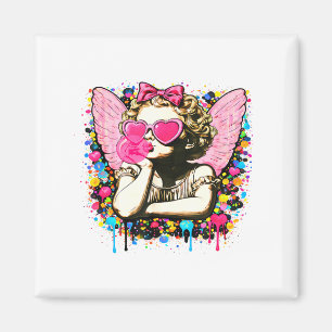 Valentines Day Cupid Heart Angel Love Holiday Graf Magnet