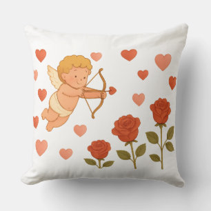Valentine's Day Cupid Throw Pillow