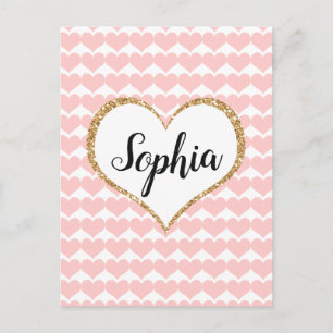 Valentine's Day Custom Name Holiday Postcard