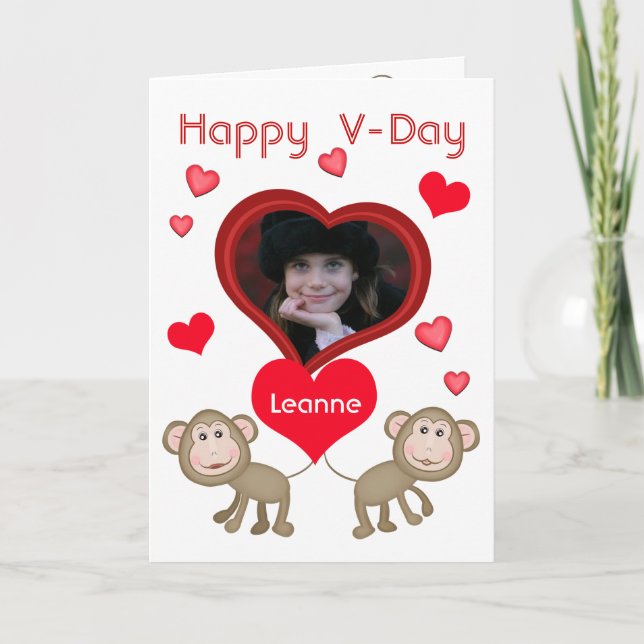 Valentine's Day Custom Photo Greeting Card (Front)