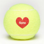 Valentine's Day custom red heart tennis ball gift<br><div class="desc">Valentine's Day custom red heart tennis ball sports gift. Personalize with custom name.</div>