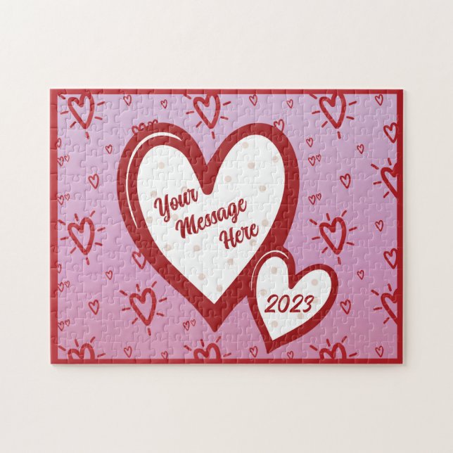 Valentine's Day Customizable Heart Puzzle (Horizontal)