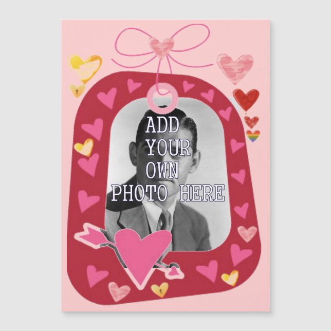 Valentine's Day Customizable Magnetic Card - Gifts (Front)