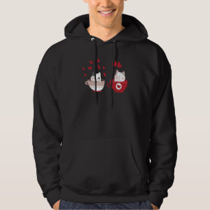 Valentines Day Cute Cats Boyfriend Girlfriend Hoodie