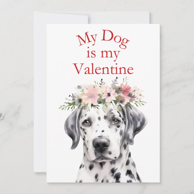 Valentines Day Cute Dog Pet Photo Holiday Card (Front)