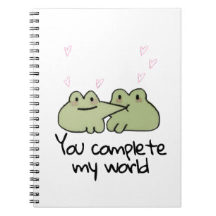 Valentine's Day Cute Frog Love Couple  Notebook
