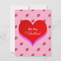 Valentine's Day Cute Hot Pink Rose Pattern Hearts