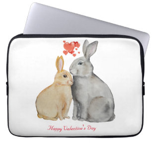 Valentine's Day Cute Rabbit Laptop Sleeve