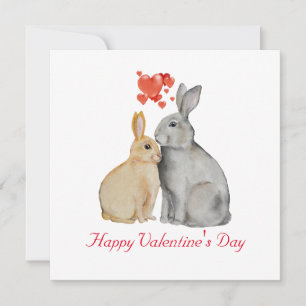 Valentine's Day Cute Rabbit Postcard