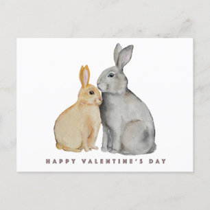 Valentine's Day Cute Rabbit Postcard