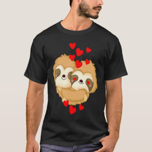 Valentines Day Cute Sloth Boyfriend Girlfriend T-Shirt