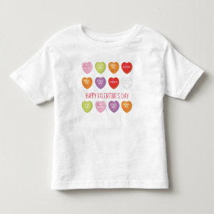 Valentine's Day Cute Vintage Custom Heart Candy Toddler T-shirt