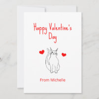 Valentine's Day Cute Winking Cat Hearts