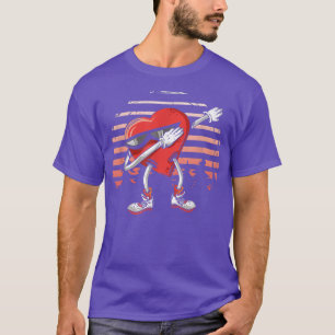 Valentine's Day Dabbing Heart Funny Video Game Lov T-Shirt