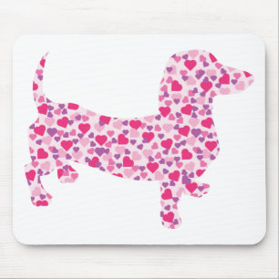 Valentine's Day Dachshund Mouse Pad