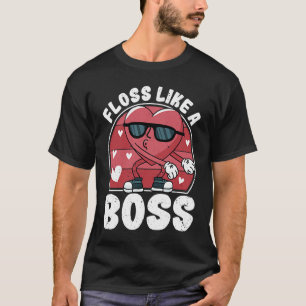 Valentine's Day Dance Heart Love Flossing Floss Li T-Shirt