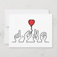 Valentine's Day. Deaf, sign-language love — love.