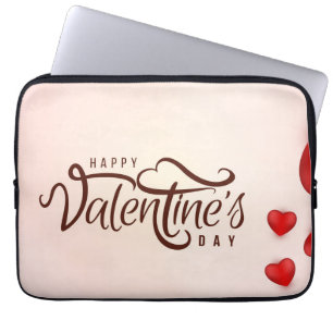 Valentines Day Decorative Banner Laptop Sleeve