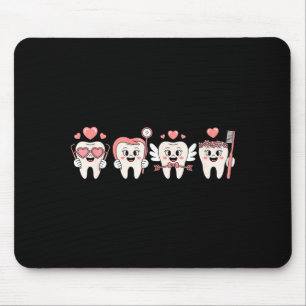 Valentines day dentist tooth funny dental women  mouse pad