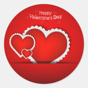Valentine's Day design Classic Round Sticker