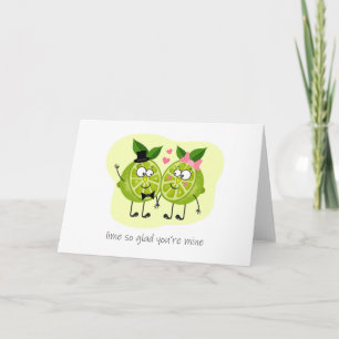 Valentines Day Digital Card With Funny Lime