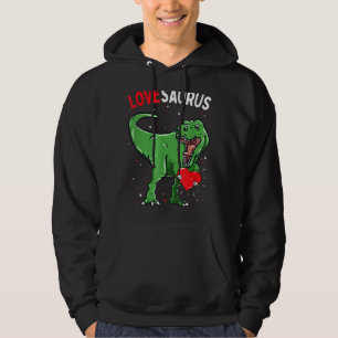 Valentines Day Dinosaur Lovesaurus T Rex Vday Boys Hoodie