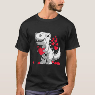 Valentines Day Dinosaur With A Heart Cute Boys Gir T-Shirt