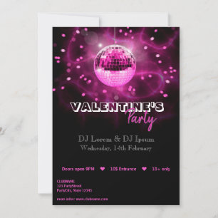 Valentine's Day Disco Ball - Invitation de fête