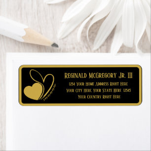 Valentine's Day Distorted Tilted Hearts Address