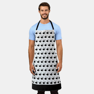 Valentine's Day Distorted Tilted Hearts Apron