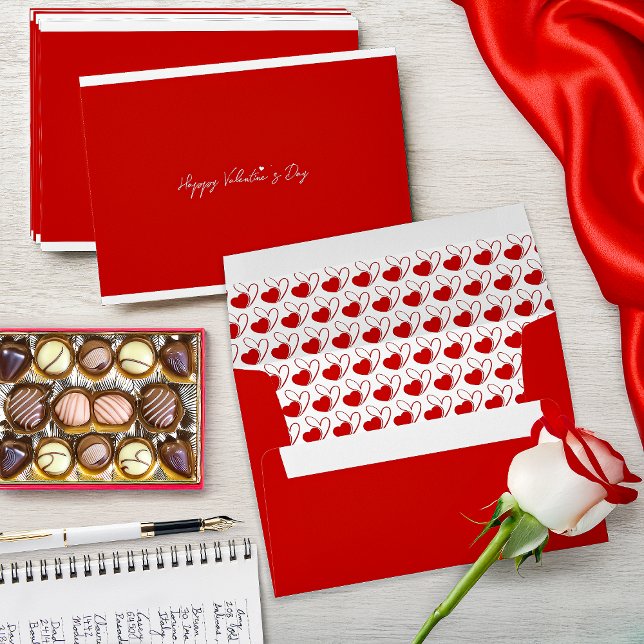 Valentine's Day Distorted Tilted Hearts Envelope (Creator Uploaded)