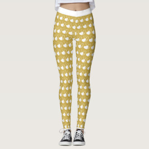 Valentine's Day Distorted Tilted Hearts Leggings