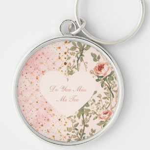 Valentine's Day, Do You Miss Me To,Pink Love Heart Keychain