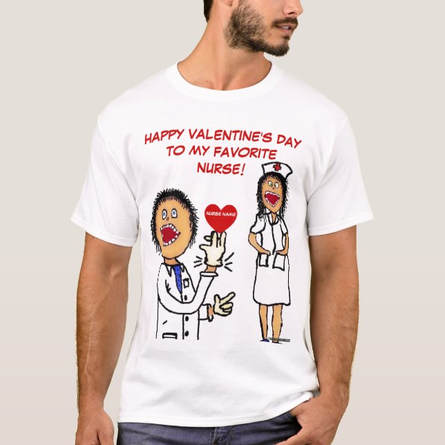 Valentine's Day Doctor Loves Nurse T-Shirt (Front)