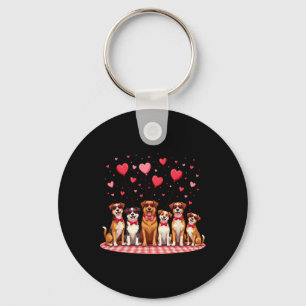 Valentine's Day Dog Mom Cute Valentine Dog Keychain