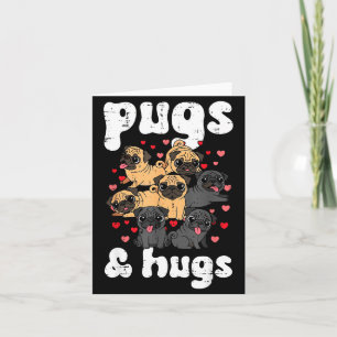 Valentines Day Dog Pug And Hugs Cute Puppy Men Wom Card