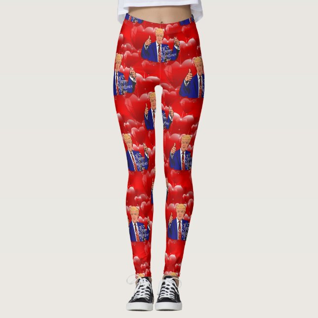 valentines day donald trump leggings (Front)