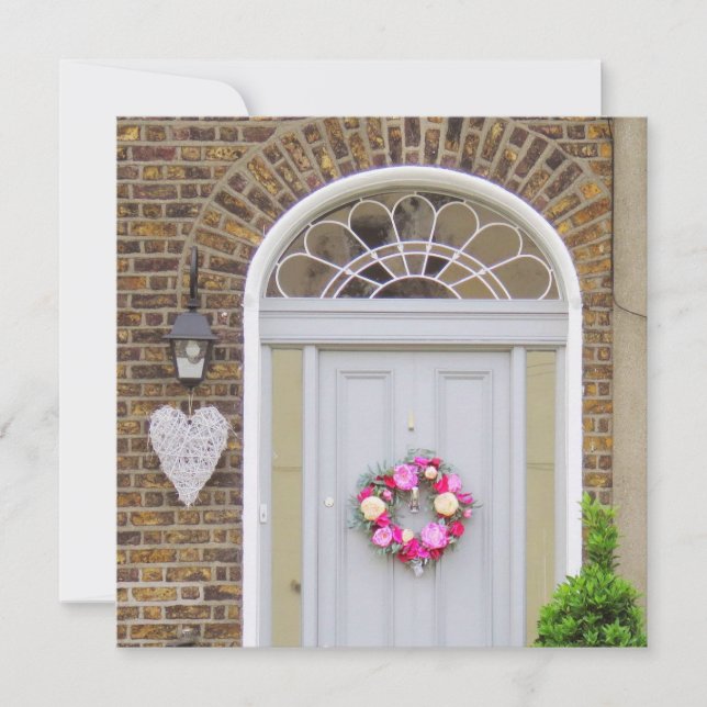 Valentine's Day Door Greeting Card (Front)