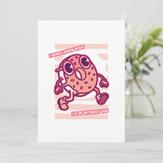 Valentines day doughnut funny couple love pun save the date (Standing Front)