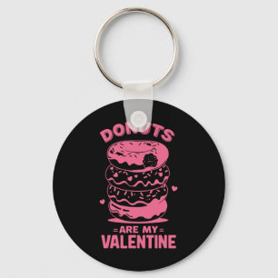 Valentine's Day Doughnut Tee Sweet Candy Doughnut Keychain