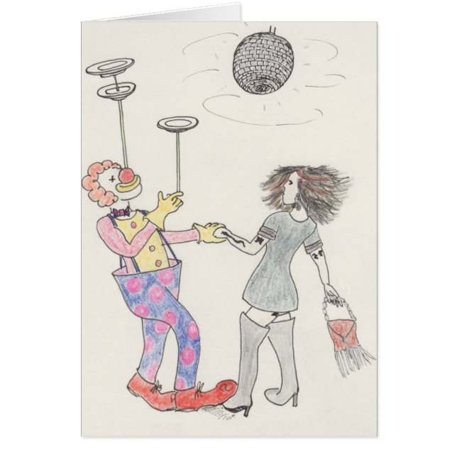 Valentines Day Drôle Clown Love Cartoon Art Humour (Devant)