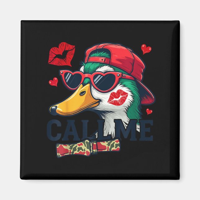 Valentine's Day Duck Hunting Camo Call Me Toddler  Magnet (Front)