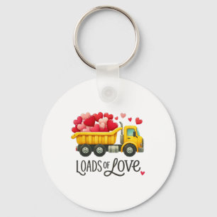 Valentine's Day Dump Truck Loads Of Love Toddlers Keychain