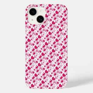 Valentines day elements patterns Case-Mate iPhone 14 case