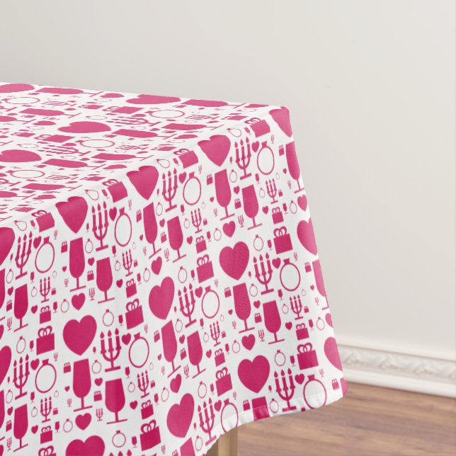 Valentines day elements patterns tablecloth (In Situ)