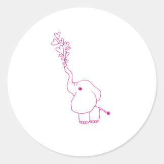 Valentine's Day Elephant Sticker