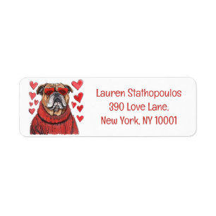 Valentines Day English Bulldog